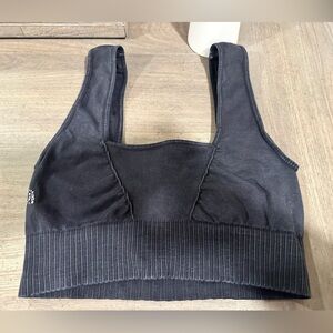 Good Karma Square Neck Free People Black Ribbed Bralette